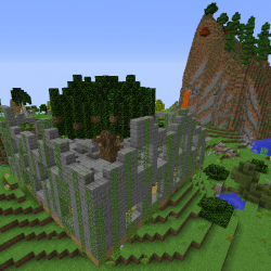 Abandoned Building With Big Dungeon Tree